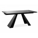 Стол обеденный SIGNAL SALVADORE черный мат/черный мат 160-240/90